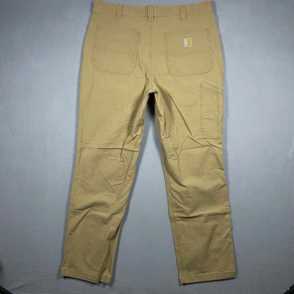 Carhartt Mens Rugged Flex‎ Relaxed Fit Canvas Work Pants Tan BN2291-M 36x34